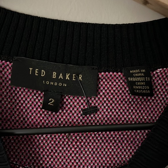 Ted Baker Wilderness Embroidered Leopard Print Sweater in Dusty Pink | RARE! - Picture 5 of 7